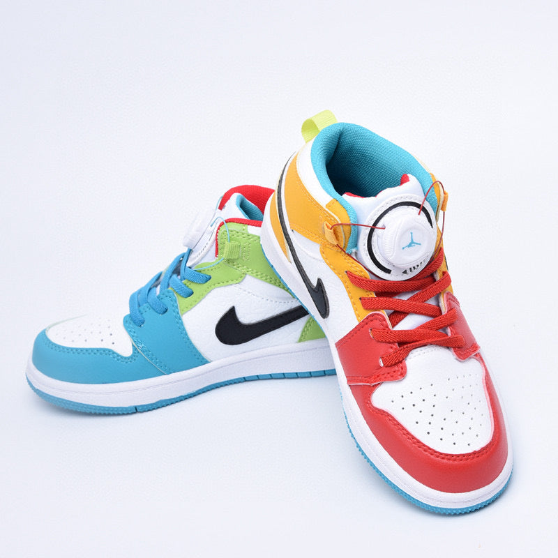 Kids Air Jordan 1 High  'White Yellow Red'