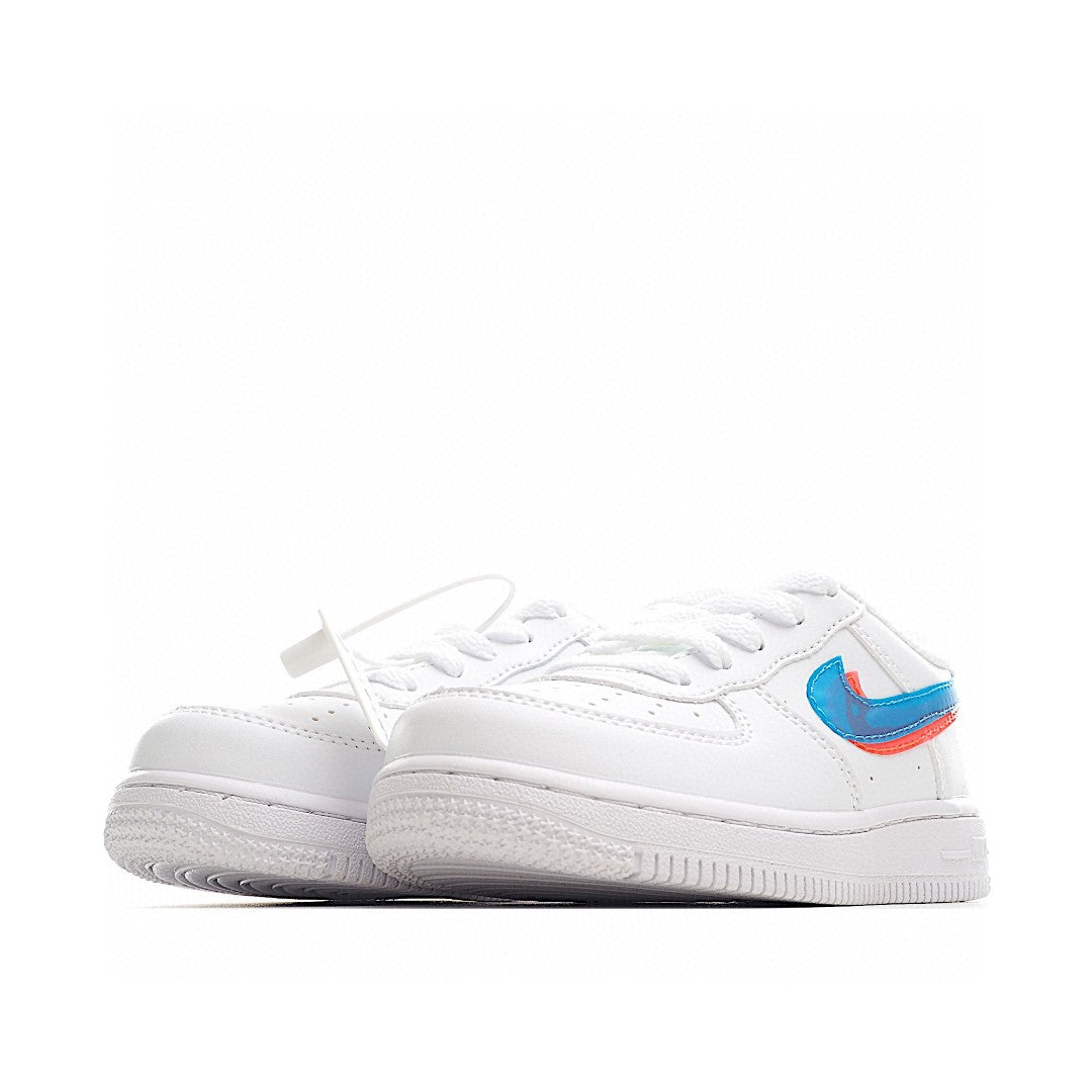 Kids Nike Air Force One White Blue Orange