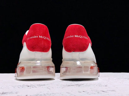 Alexander McQueen Sole Clear White-Red