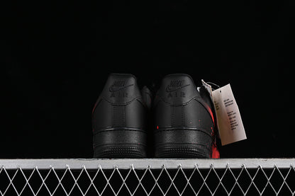 Air Force One Low Black Splash Red Paint