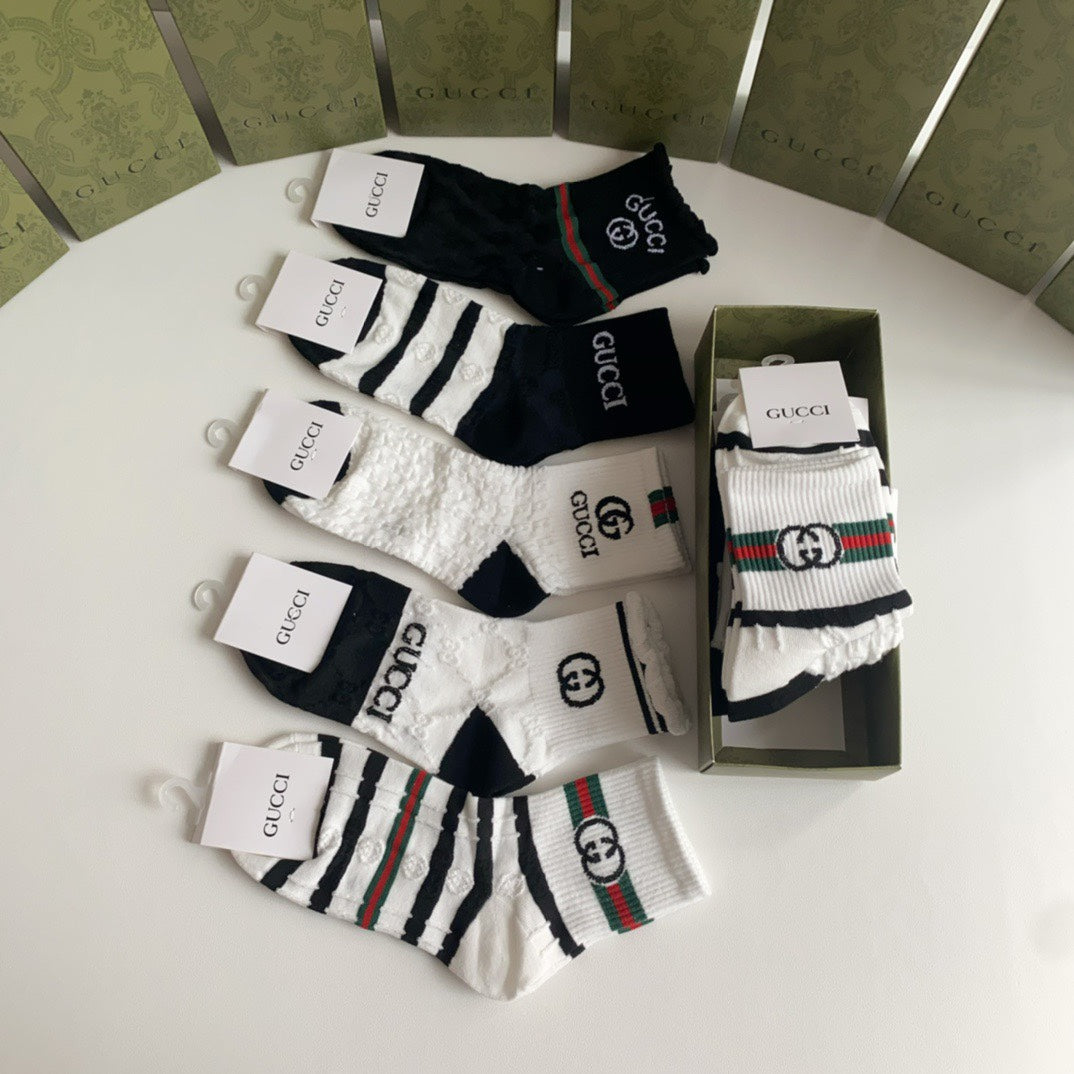 Gucci Mid Socks 5 Pack