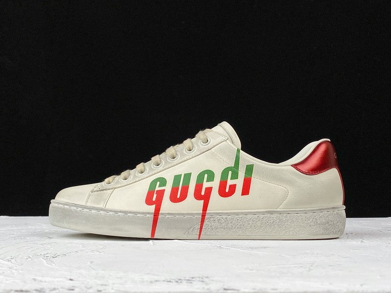 Gucci Ace 'Distressed ' Witte Red