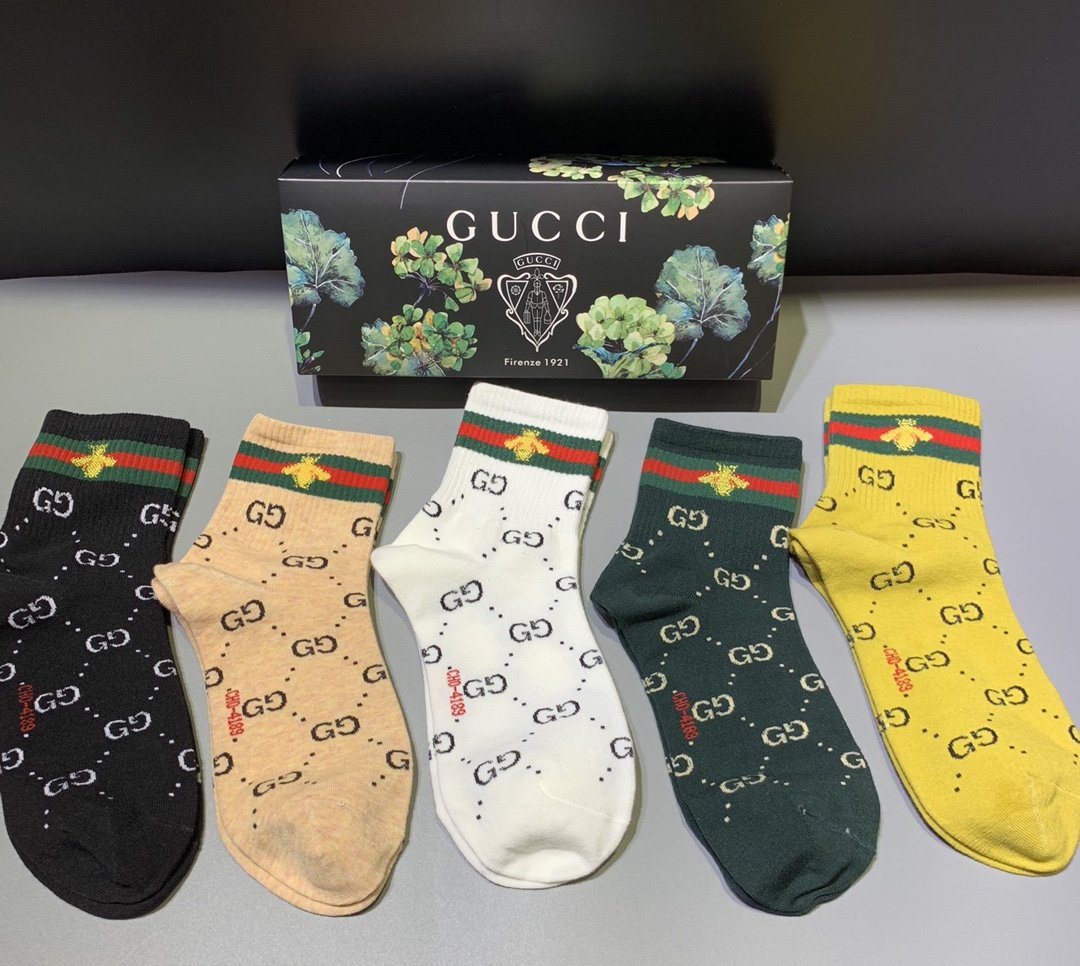 Gucci Mid Socks 5 Pack