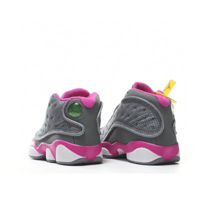 Kids Air Jordan Retro 13 'Grey Fusion Pink'