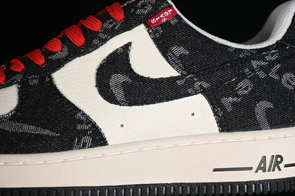 Air Force One Low X Levi's Black Jeans-White