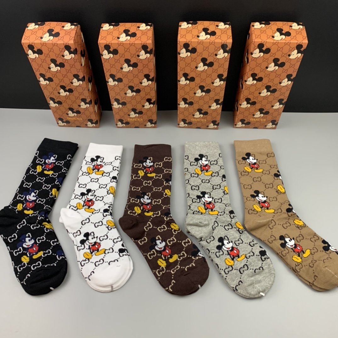 Gucci X Disney (Micky Mouse) High Socks 5 Pack