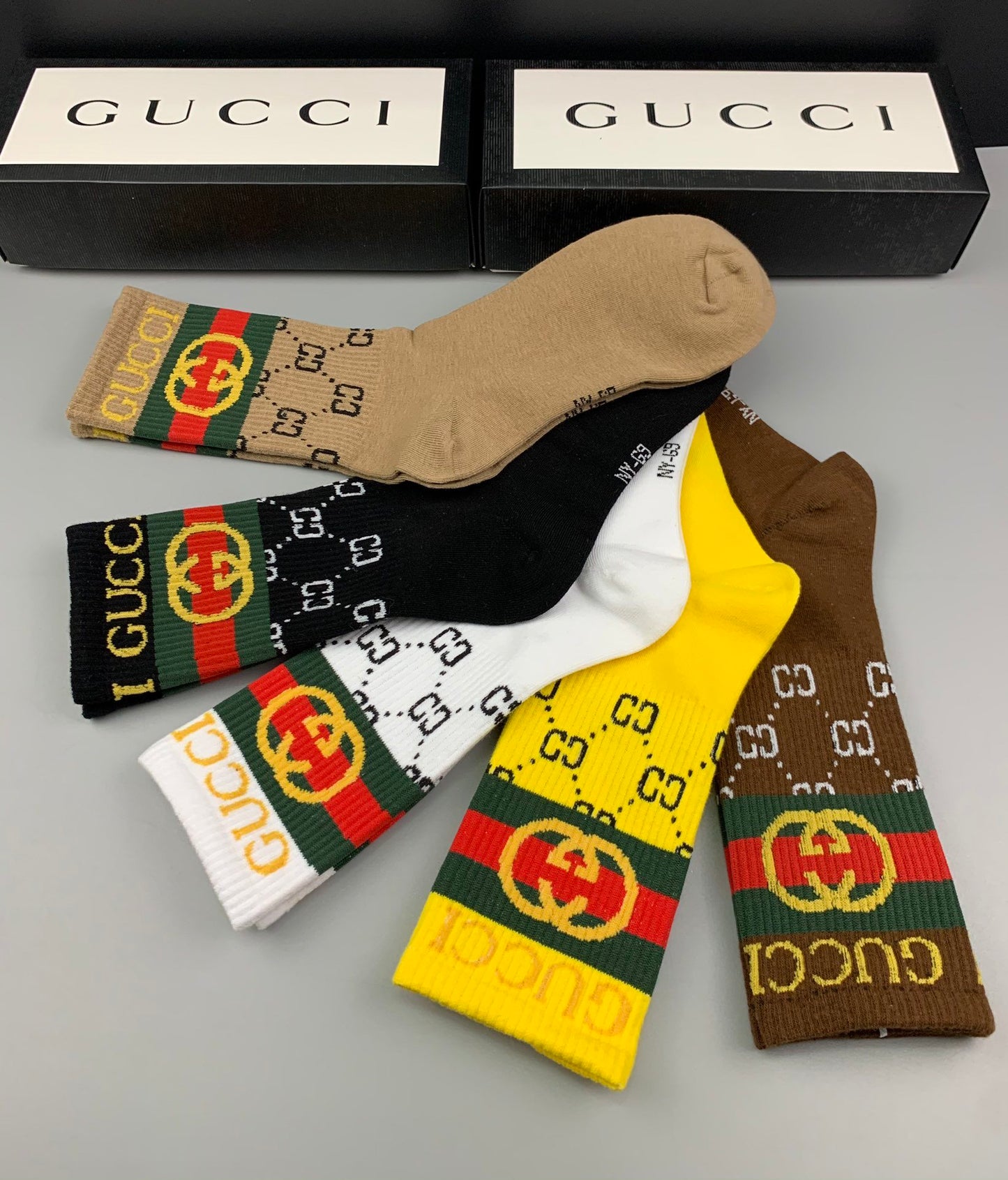 Gucci High Socks 5 Pack