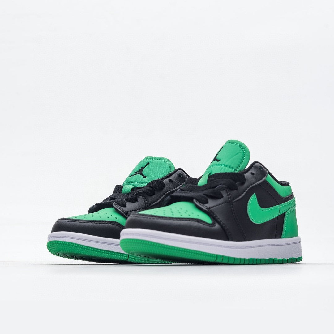 Kids Air Jordan 1 Low 'Black Green'