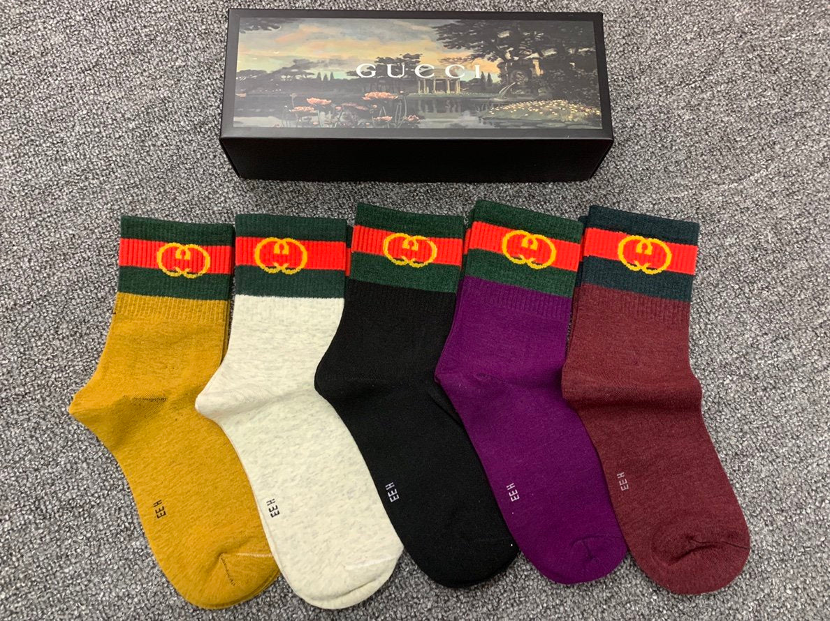 Gucci Mid Socks 5 Pack