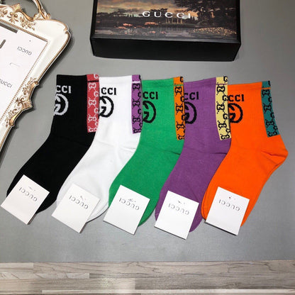 Gucci Mid Socks 5 Pack