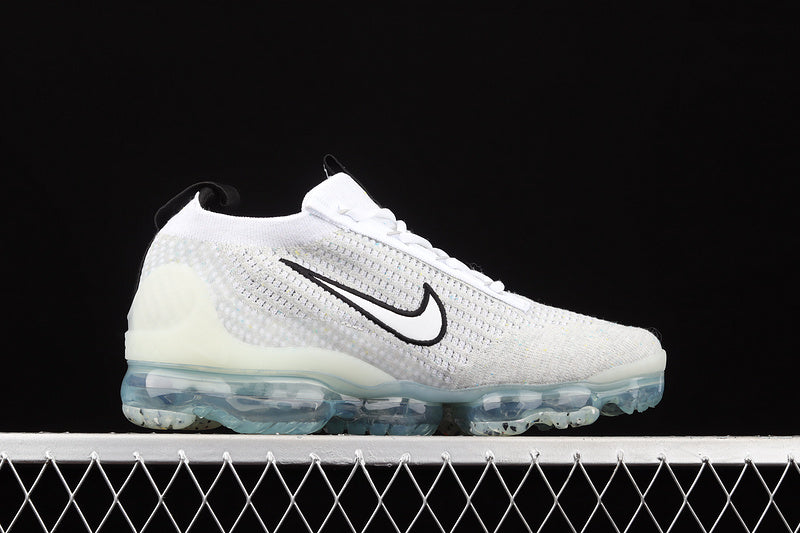 Air Vapormax 2021 Flyknit Monochrome White/Black-Metallic Silver