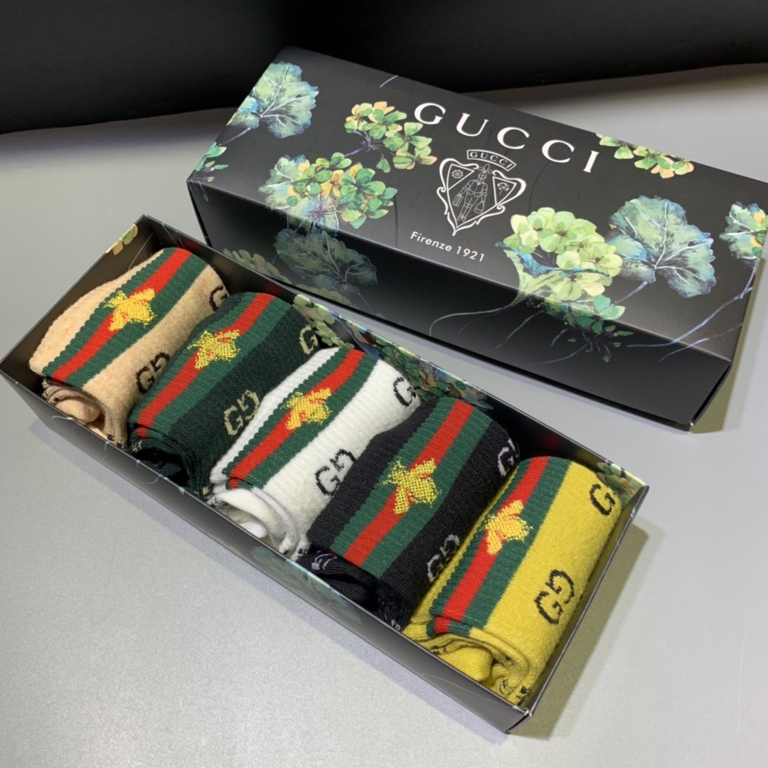 Gucci Mid Socks 5 Pack