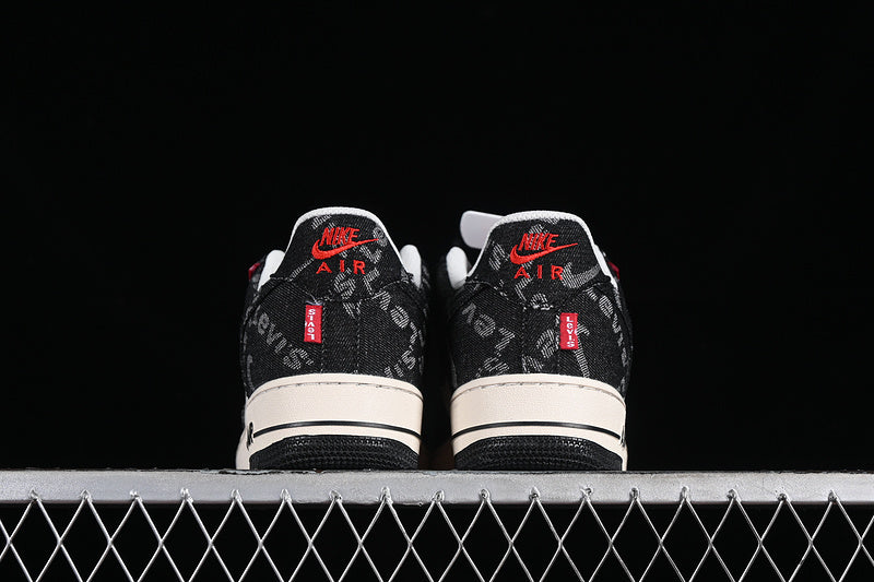 Air Force One Low X Levi's Black Jeans-White