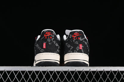 Air Force One Low X Levi's Black Jeans-White