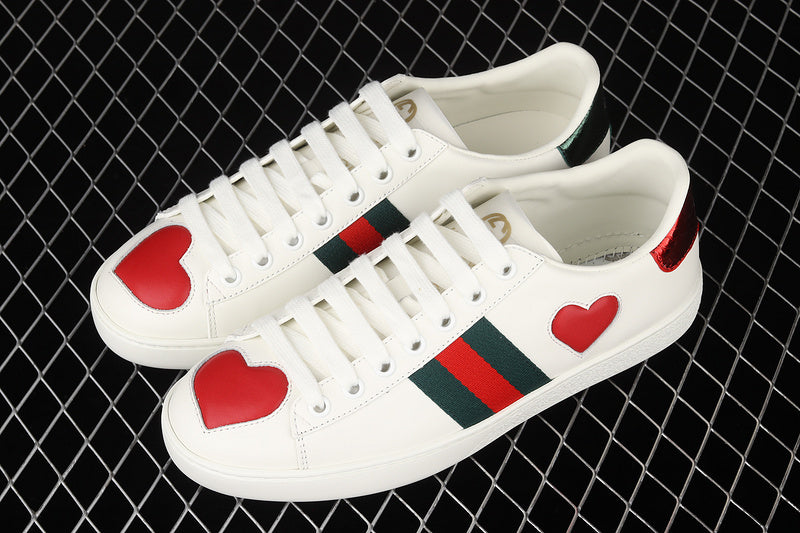 Gucci Ace 'Heart' White  Red