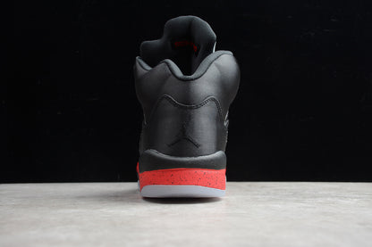 Air Jordan Retro 5 Satin Bred Noir/University Rouge