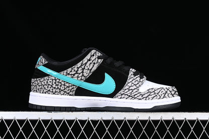 SB Dunk Low Pro Atmos Elephant Grey/Black/White-Clear Jade