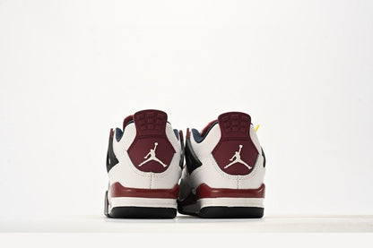 Kids Air Jordan Retro 4 'White and Burgundy'