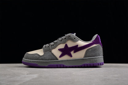 A BATHING APE® Sk8 Court Sta 'Mist Grey Royal Purple'