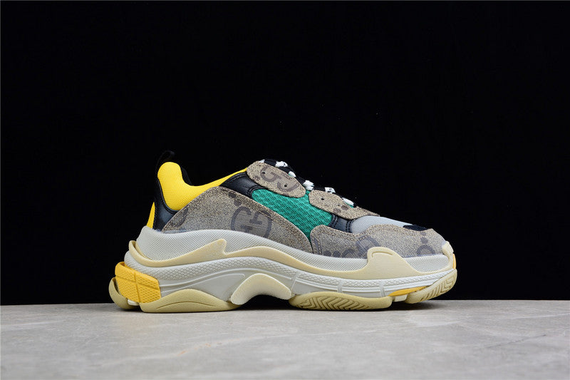 Balenciaga Triple S X Gucci 'The Hacker Project' Beige Green Yellow