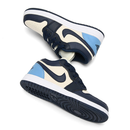 Kids Air Jordan 1 Low 'Blue Cream Black'