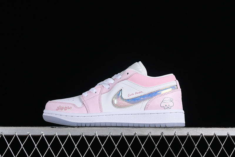 Air Jordan Retro 1 Low SE Summit White/Ice Blue/Pink