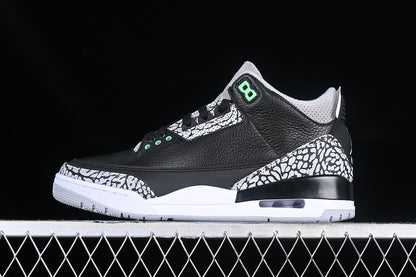 Air Jordan Retro 3 Black/Glow Wolf Grey-White