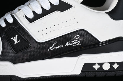 Louis Vuitton Trainer Low #54 Signature White Black