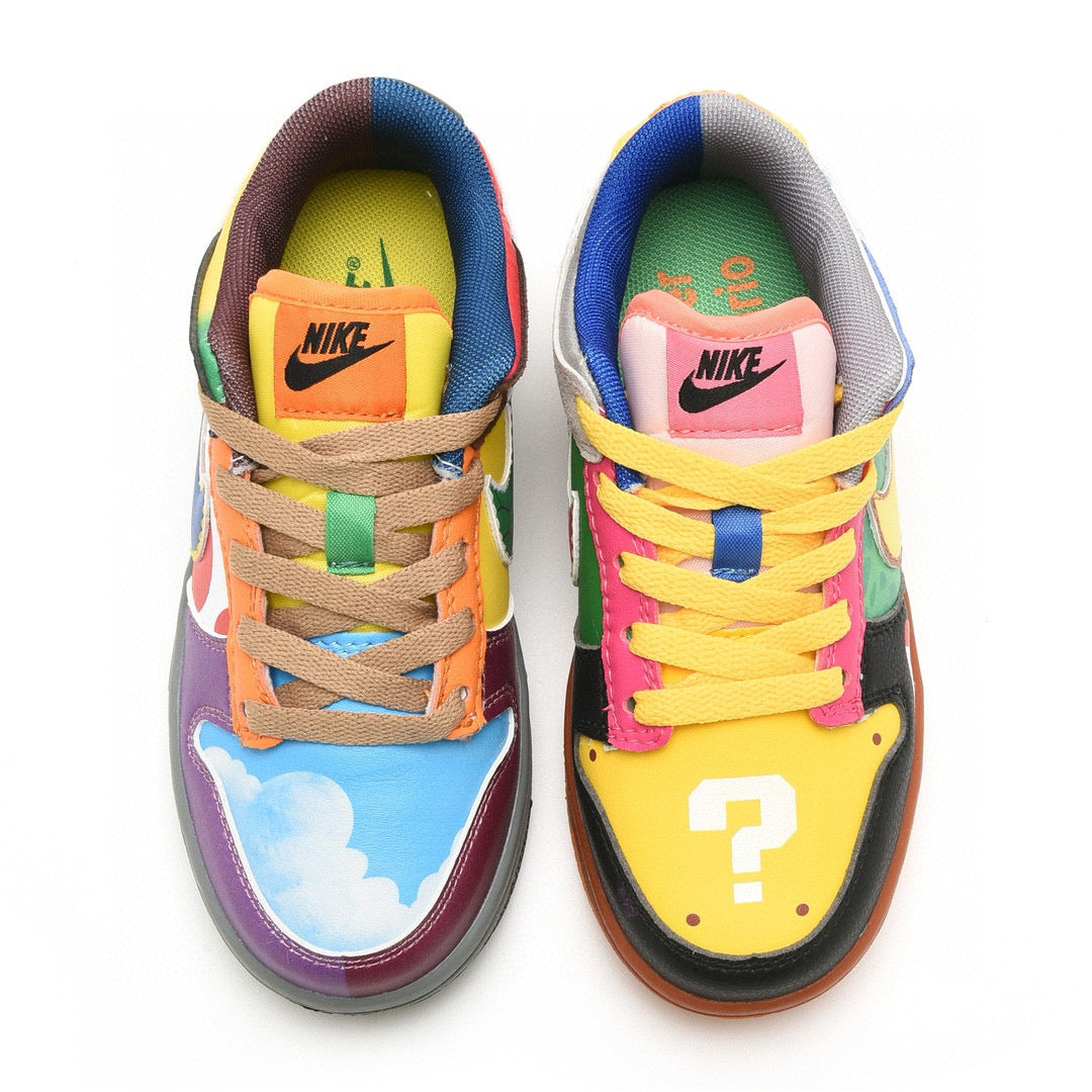 Kids Nike Dunk Low Super Mario