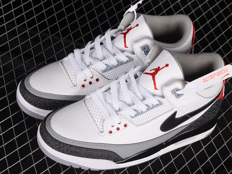 Air Jordan Retro 3 NRG Tinker White/Black/Fire Red-Cement Grey