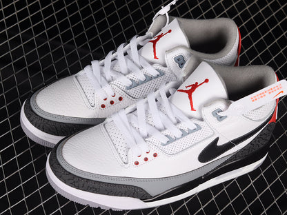 Air Jordan Retro 3 NRG Tinker White/Black/Fire Red-Cement Grey