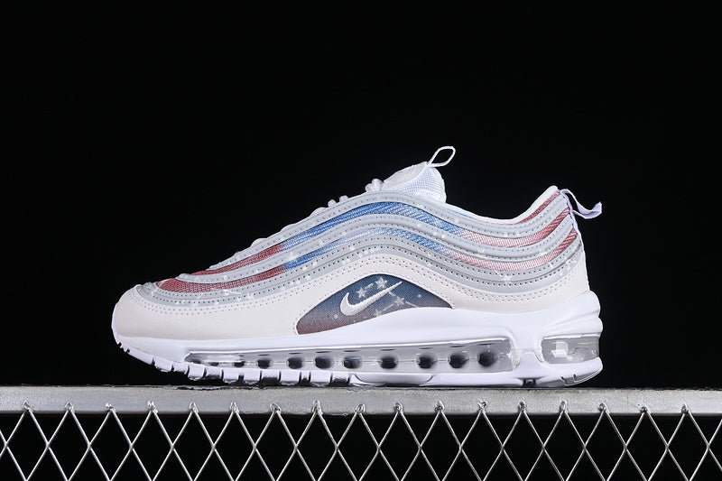 Air Max 97 White/Wolf Grey/Red-Blue