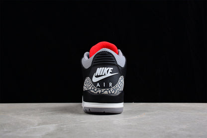 Air Jordan Retro 3 OG 20128 Black/Cement Grey-White-Red