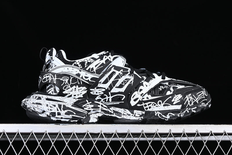 Balenciaga Track Graffiti Black-White