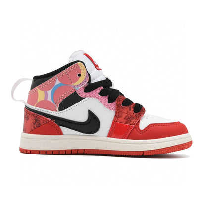 Kids Air Jordan 1 High  'White Triple Red'