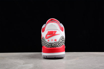 Air Jordan Retro 3 Fired Red White/Black-Grey