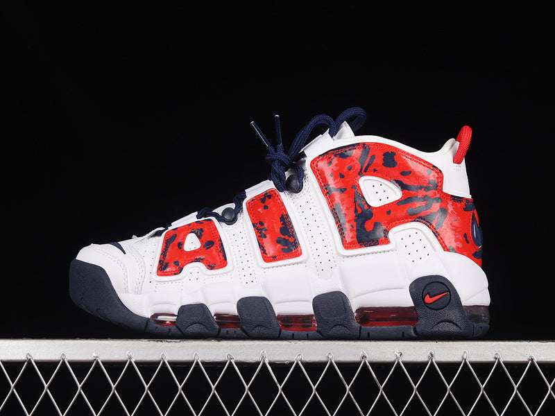 Air More Uptempo White/University Red-blue Void