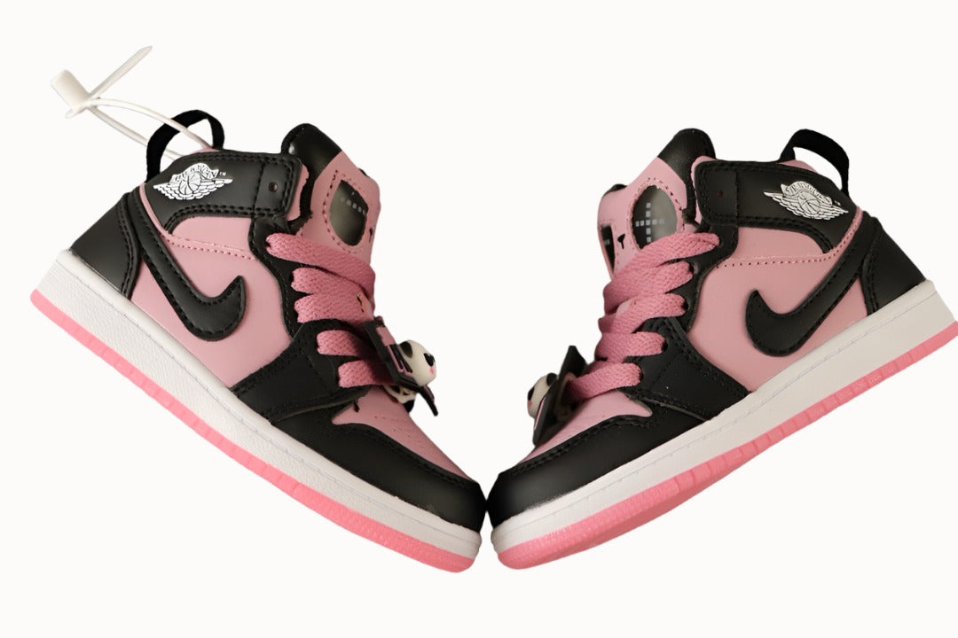 Kids Air Jordan 1 High  'Panda Black Pink'