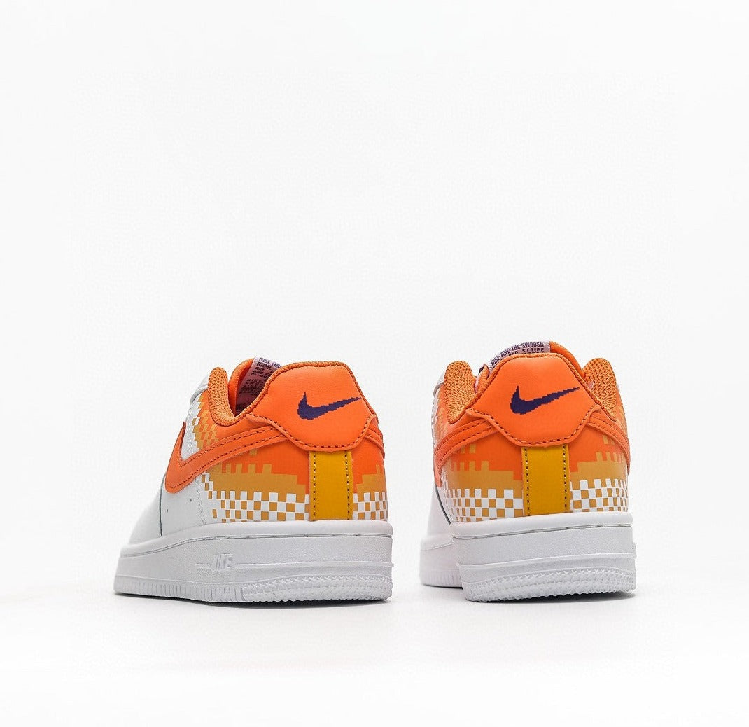 Kids Nike Air Force One White Orange