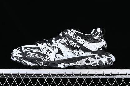 Balenciaga Track Graffiti Black-White