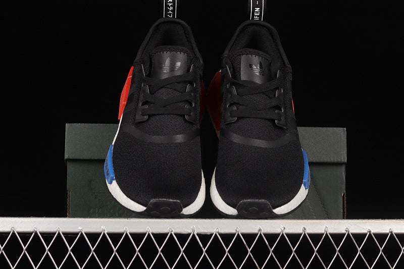 Adidas NMD R1 Core Black/White/Blue-Red