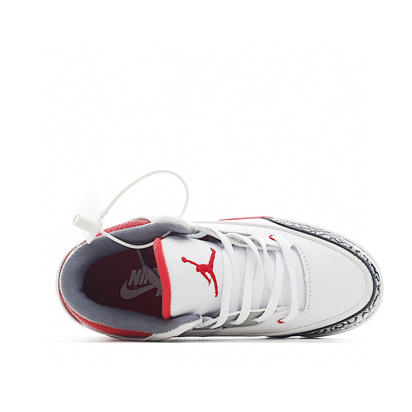 Kids Air Jordan Retro 3 'White Cement Fire Red'