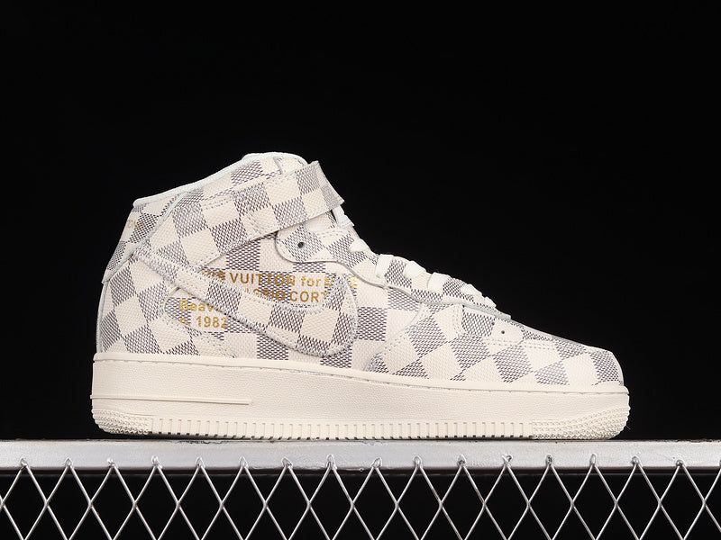 Air Force One High  X Louis Vuitton White/Light Grey