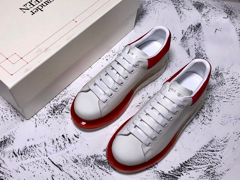 Alexander McQueen Sole Clear White-Red