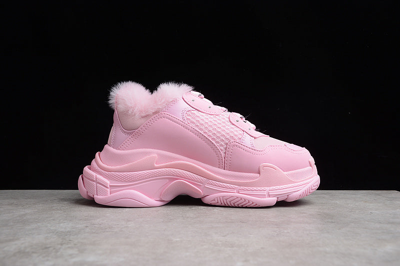 Balenciaga Triple S 'Faux Fur-Pink'