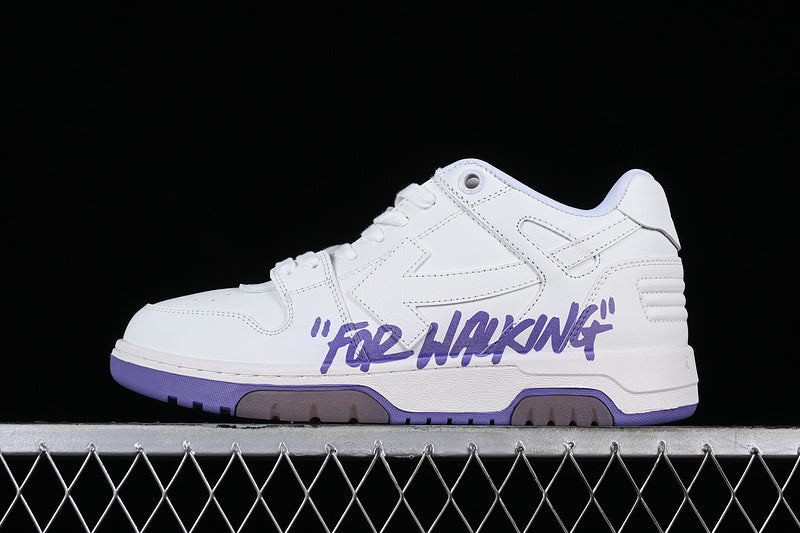 Off-White Out of Office OOO "For Walking" Low Tops White Lilac