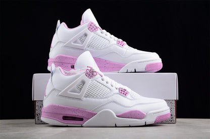 Air Jordan Retro 4 GS Cacao Wow White-Pink