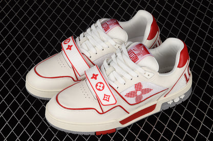 Louis Vuitton Trainer Low 'White Red Mesh'