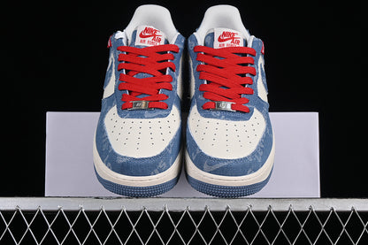 Air Force One Low X Levi's Blue Jeans-White