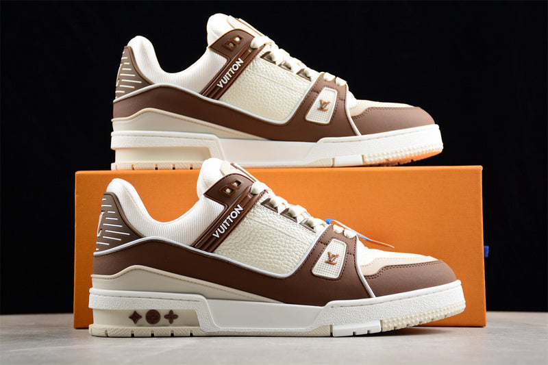 Louis Vuitton Trainer Sneakers Low White-Brown